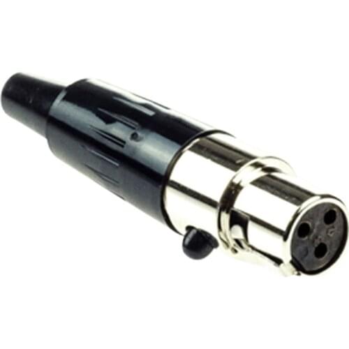 2 PCS Mini XLR 3-Pin Female Jack Audio Cable CONNECTOR