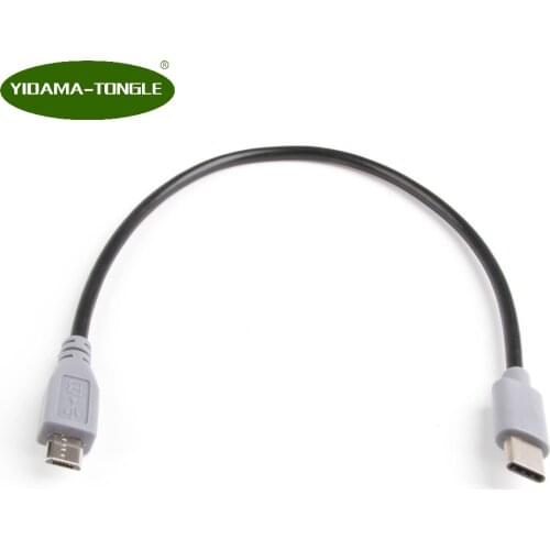 USB 3.1 Host OTG Type C Male to Micro USB Type B Male Adapter Cable For Mobile Hard HUB Camera for Macbook & Google Chromebook