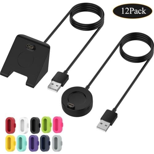 Usb Charger Dock Replacement Charging Cable for Garmin Fenix 6/6S/6X/5S/5X Stand Dock Station with Dust Plug,Support Data Sync