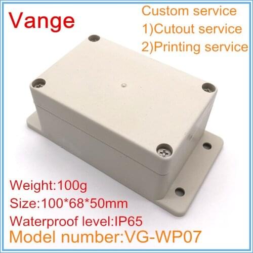 1pcs/lot good quality wall-mounted junction box IP65 waterproof ABS plastic cases for electronics device 100*68*50mm