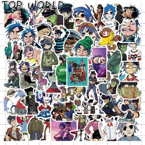 10/50Pcs/set Gorillaz Cartoon Mixed British Virtual Band Stickers For Diy Luggage Helmet Decals Phone Case Skateboard Laptop