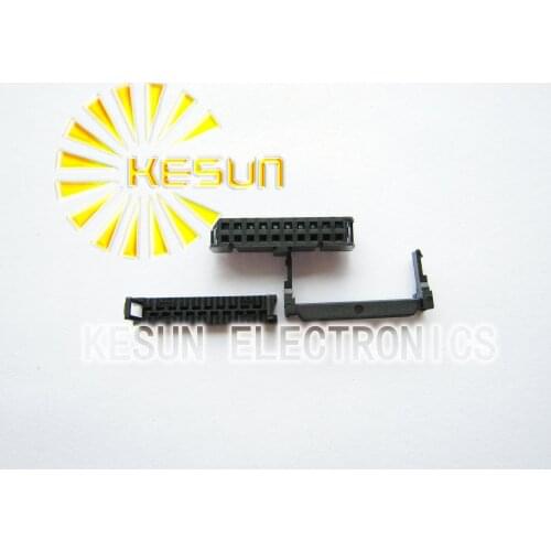 100PCS/LOT FC-20P 2x10P 2.54mm 20P IDC Socket With Strain Relief , ISP / JTAG Plug Conector