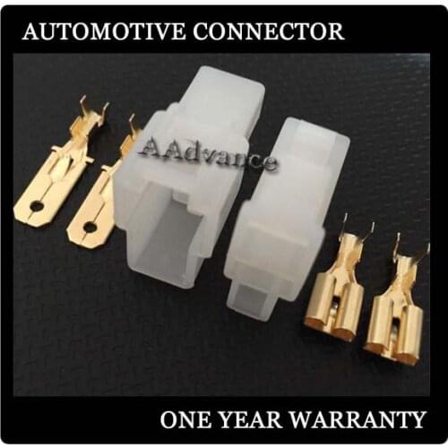 2 pin 6.3mm - .250 Male and Female locking Connector Nylon for Triumph Motorcycles