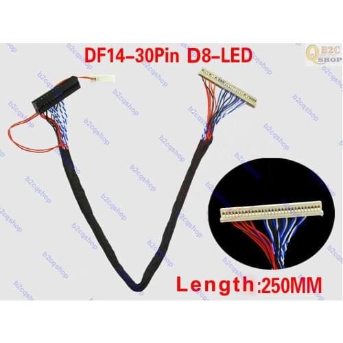 5PCS/set DF14-30P-D8 1ch 8bit LED backlight LVDS cable for Sharp LQ150X1LW94