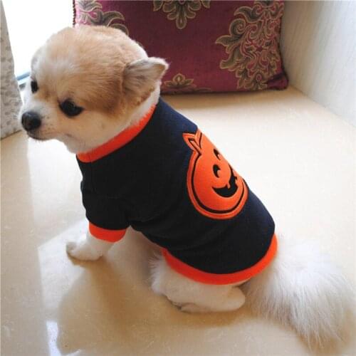 AHUAPET Halloween Decoration Costumes For Dog Sweater Halloween Costume Halloween Pumpkins Dog Clothes Dachshund Chihuahua E