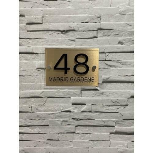 Customized Acrylic Sign House Number Street Name Door Plaque Multiple Sizes