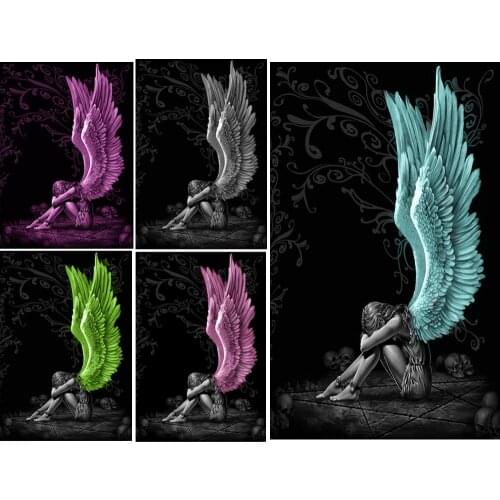 5D Diy Diamond Painting Angel Square Round Diamond Cross Stitch Rhinestone Mosaic Embroidery Diamond Home Decoration