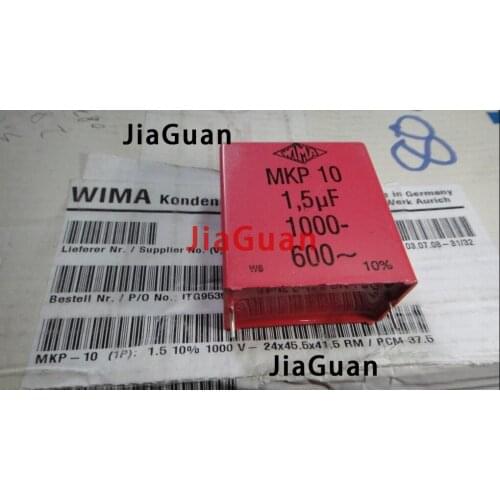 2PCS RED WIMA MKP10 1.5UF 1000V p37.5mm original new MKP-10 155/1000V audio film 155 PCM37.5 hot sale 1.5uF/1KV 1U5