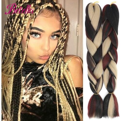 Betella 24Inch Glowing Twist Braids Braiding Hair Extensions Jumbo Braids Ombre Synthetic Hair Support Wholesale Crochet Hair