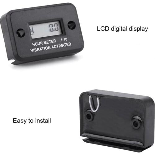 Digital Vibration Hour Meter Gauge Wireless for Vibrating Machine Motorcycle ATV Boat Marine Car-Styling Car Hour Meter