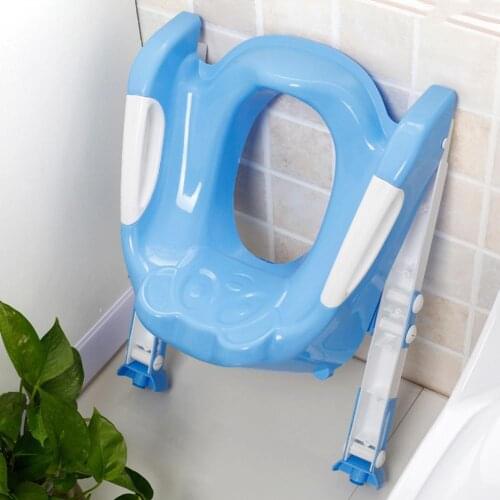 Baby Potty Training Seat Childrens Potty Baby Toilet Seat With Adjustable Ladder Infant Toilet Training Folding Seat Blue Pink