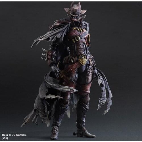 PLAY ARTS 26cm Wild West Batman Timeless Red Version Action Figure Model Toys