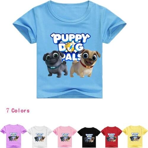 Z&Y 2-16Years Pet Puppy Dog Pals Costume Fnaf T Shirts Baby Boy Summer Clothes Jamper Dudu Teenage Girl T-shirt Short Sleeves