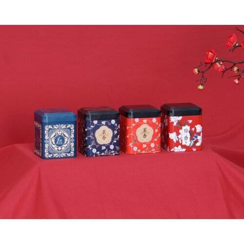 Hot Sale 1PC Sealed Box Kitchen Storage Container Jar Tin Square Can Candy Iron Canister Vintage Tea Box