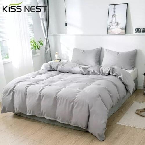 2/3 Piece Classic Europe Solid Color Style Brushed Bedding Set,Nordic Bed Cover 150,Duvet Cover 220x240 200x200,For Bedroom