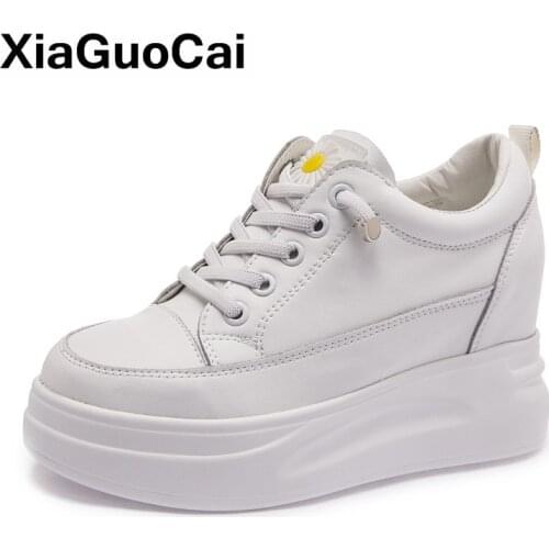 Fashion Women Casual Shoes Spring Autumn Flat Platform Female Shoes Height Increased Ladies White Shoes Breathable 2020 Footwear