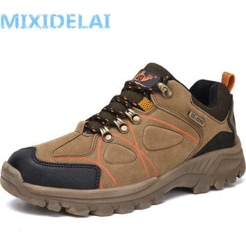 MIXIDELAI Spring/Autumn Outdoor Men Shoes 2019 New Breathable Man Casual Waterproof Non-Slip Shoes Man Sneakers Big Size 39-47