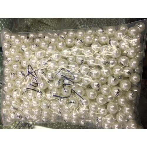 Wholesale free ship 14mm 500pcs cream white faux pears beads pave love letter plastic pearl beads