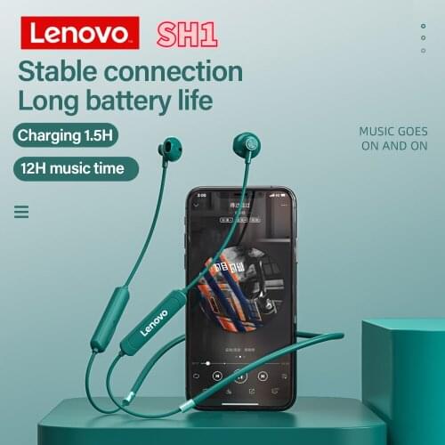 Original Lenovo SH1 Wireless Headphones Bluetooth 5.0 Headset IPX5 Waterproof Magnetic Neckband Earbuds Sport Earphone With Mic