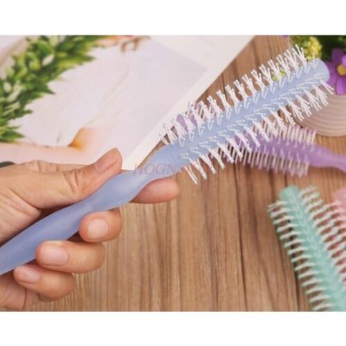 Curly Hair Comb Round Roll Combs Bangs Buckle Shape Straight Curler Blowing Pear Head Anti-static Volume Hairbrush Hairdressing