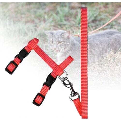 Adjustable Chest Strap Cat Kitten Traction Rope Walking Harness Leash Pet Supply Harnesses