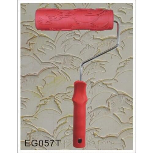 7" Coconut Pattern Rubber Roller Embossed Texture Pattern Paint Roller Home Decoration Paint Brush Background Wall Tool 7 Inch