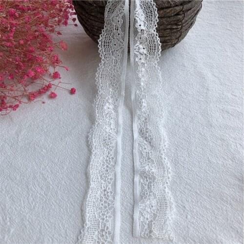 S1239 quality beautiful 3cm high white lace ribbon tape lace trim diy embroidered for sewing decoration african lace fabric