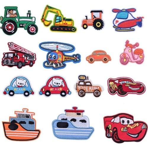 Wholesale Custom Cartoon Embroidered Cloth Stickers Clothes Decorative Patch Sticker Emboridery Label Truck Adhesive Cloth Tape