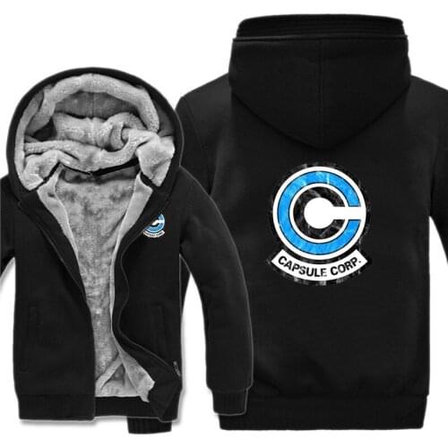 Capsule Corp Hoodies Men Cool Fashion Thicken Printed Anime Capsule Corp Sweatshirts Pullover
