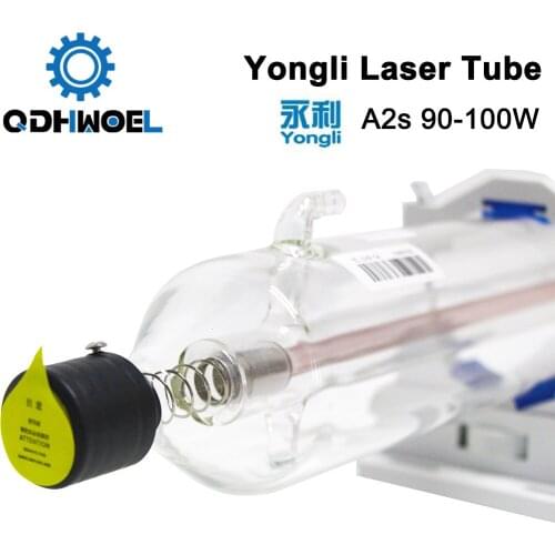 Yongli A2s 90W CO2 Laser Tube Wooden Case Box Packing Length 1250 Dia. 80mm for CO2 Laser Engraving Cutting Machine