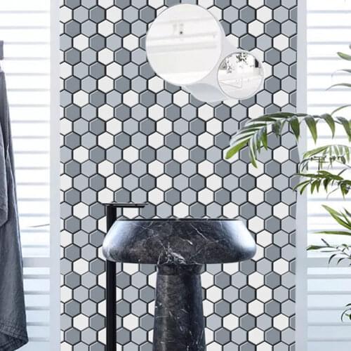 1Pc Wall Sticker 30*30cm 3D PVC Se-lf-Adhesive Kitchen Wall Tiles Stickers Bathroom Mosaic Stickers Peel