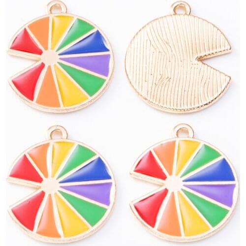 10pcs Enamel Charm Pendant For Women Necklace Pendant Making Alloy Beads Fit Bracelet DIY Jewelry Accessory js2275