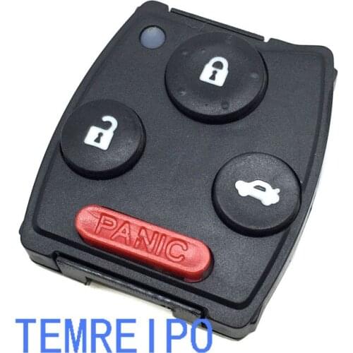 10pcs/lot 3+1 Button Remote Key Shell Case Button Pad For Honda Key
