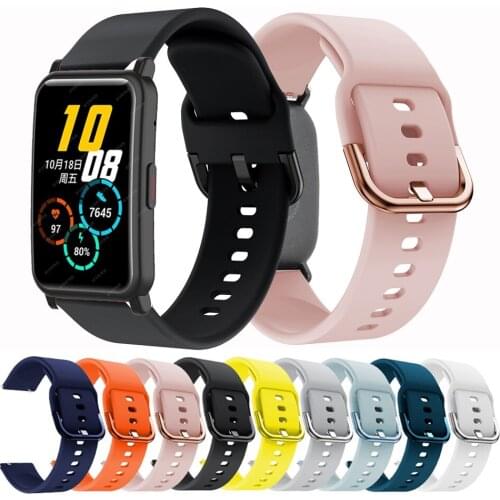 20mm Silicone Strap Smartwatch Replacement Part Sport Wrist Band Watchband For Huawei Honor ES Watch Smart Wristband Accessories