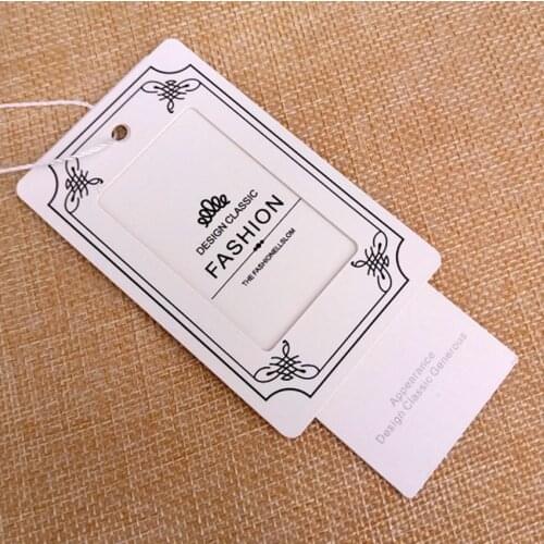 200pcs/lot Free shipping customized paper labels price tags garment custom clothes hangtag for men