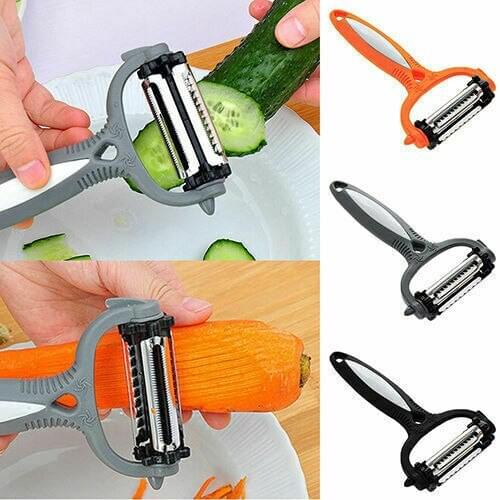 3 in 1 Rotary Fruit Vegetable Carrot Potato Peeler Cutter Slicer Amazing Healthy