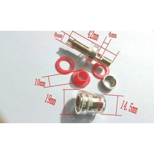 4PCS High Quality copper Binding Post for Amplifier Speaker 4mm Banana plugs New