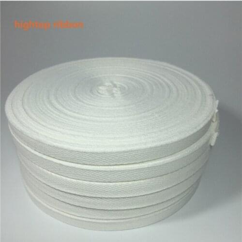 Handmade diy clothes acessories White color 100% cotton herringbone ribbon tape 10MM to 50MM 50yards per roll