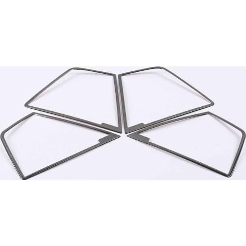 For Skoda Kodiaq 2017 2018 2019 Stainless Steel Rear Door Speaker Side Door Stereo Bezel Garnish Cover Sticker Accessories