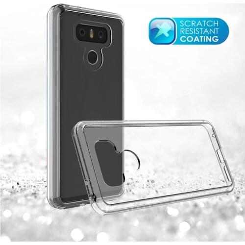 Hybrid Shockproof Cover Air Cushion Frame Case For LG G6 5.7inch G6+ Acrylic Crystal Clear Back Shell Scratch Resistant Coating