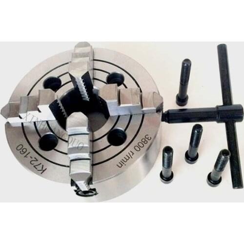K72-160 4 jaw chuck/160MM manual lathe chuck/4-Jaw Independent Chuck 6'' Four-Jaw Chuck Reversible