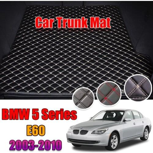 Leather Car Trunk Mat For BMW 5 Series 2003-2010 Trunk Boot Mat 5Srieis sedan version Liner Pad BMW E60 Carpet Tail Cargo Liner