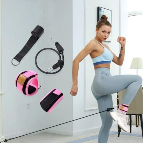 Legging Door Pull Rope Resistance Band Gantry Frame Training Hip Training Fitness Elastic Band Ankle Buckle Ankle Strap Cover