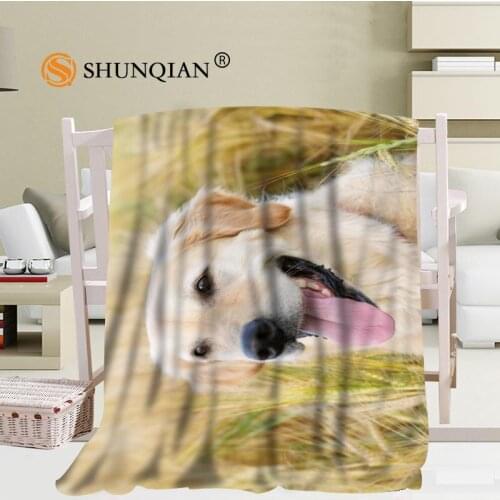Labrador Dog Blanket Soft DIY Sofa Bed Throw Blanket Kid Adult Warm Custom Blanket 56x80Inch50X60Inch40X50Inch