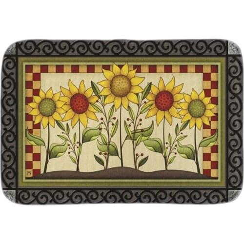 Sunflowers Doormat Indoor Outdoor Spring View Door Mats For Living Room Bedroom Soft Lightness Short Plush Fabric Floor Mat