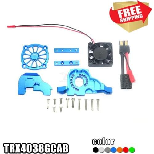 Radio control RC trax TRX4 Aluminum alloy integrated motor fixing mount main tooth upper cover cooling option upgrade parts