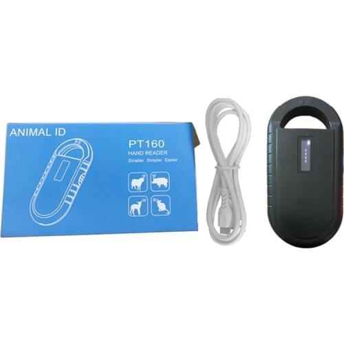 Black Rfid FDX-B/A 134.2khz Animal Microchip Reader ISO Chip OLED Pet Dog Scanner For Rfid Glass Tag Animal Microchip Tag