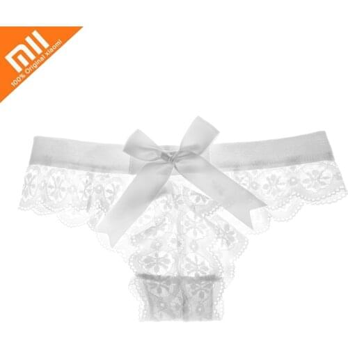 Xiaomi 1pcs Women Lingerie G String Lace Underwear Female Sexy T-back Thong Sheer Panties Japan Style Transparent Knickers Panty
