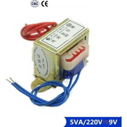 220V to 6V / 9V / 12V / 15V / 18V / 24V / 36V / 48V EI41 5W Transformer AC AC Full Power DB-5VASingle Voltage Output Two Wires