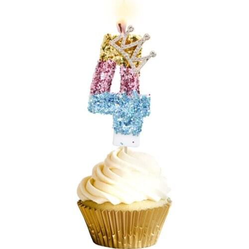 Golden Crown Candle Birthday Wedding Anniversary Mothers Day Cake Plugin Decoration